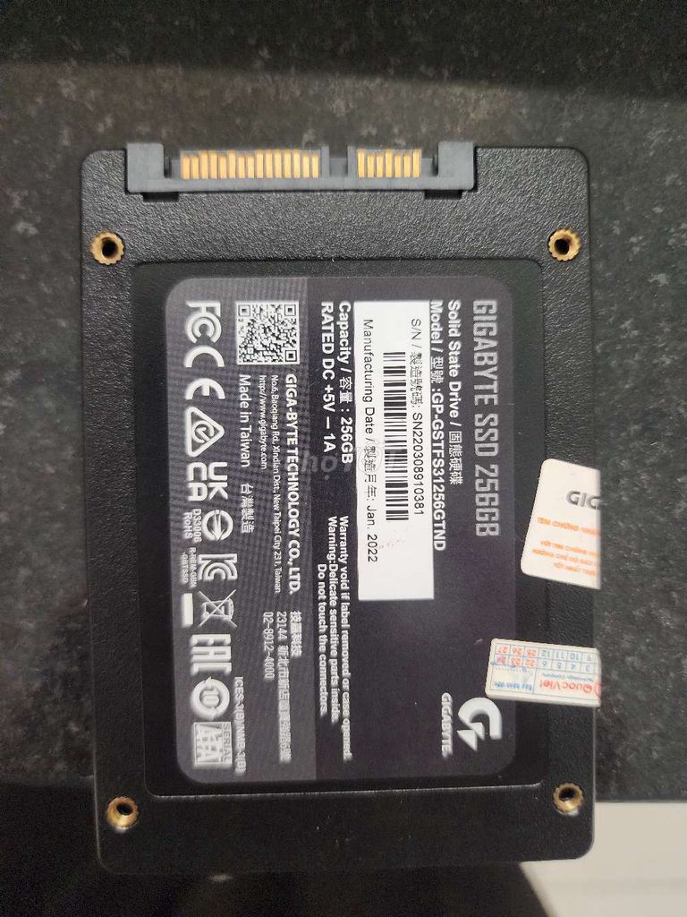Ổ cứng SSD Gigabyte 256GB/480GB. Mua bán Linh kiện (RAM, Card...) tại Thành phố Thủ Đức Tp Hồ Chí Minh được đăng bởi Bapp Hugo hình 1