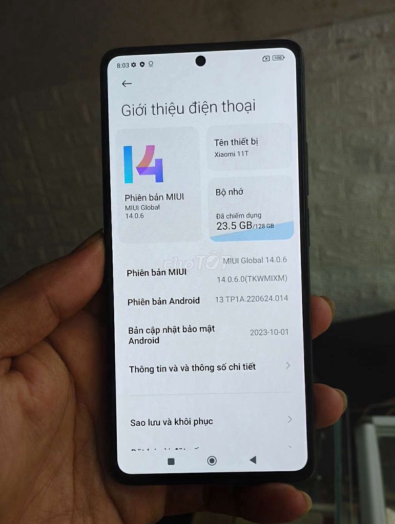 Xiaomi 11T ram 8/128gb.zin nguyên. Mua bán Điện thoại tại Quận Hoàng Mai Hà Nội được đăng bởi phạm duy hình 1