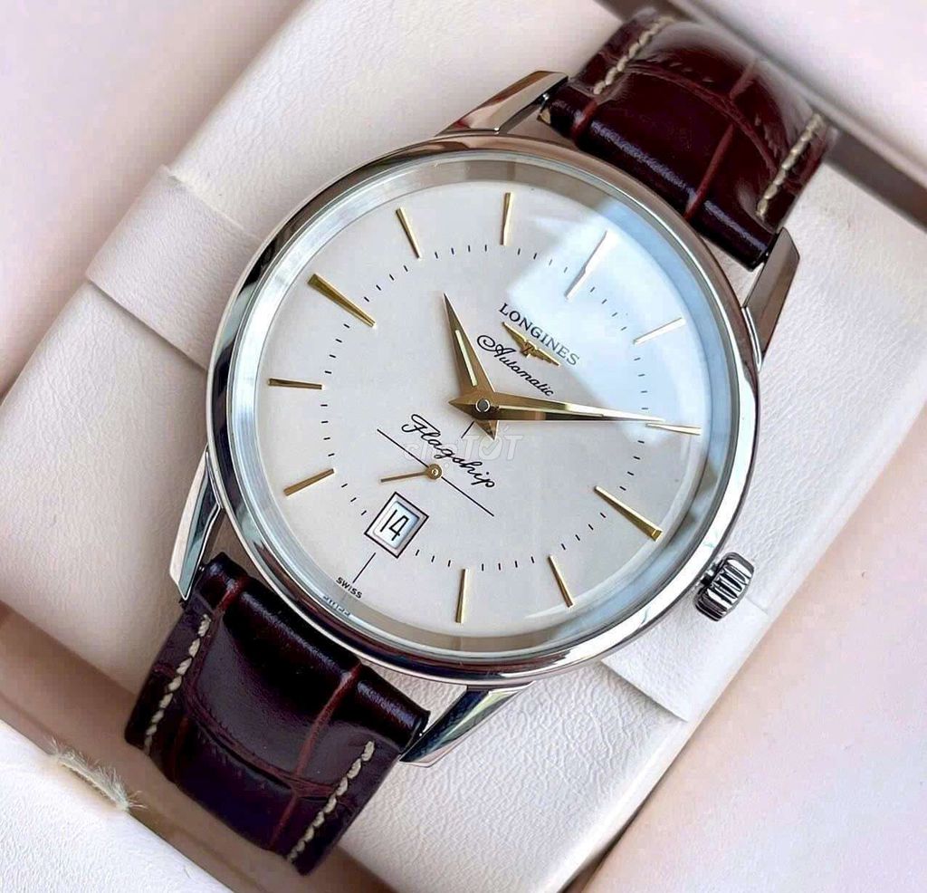 Longines Thuận Buồm Xuôi Gió đáy vàng 18k Fullbox