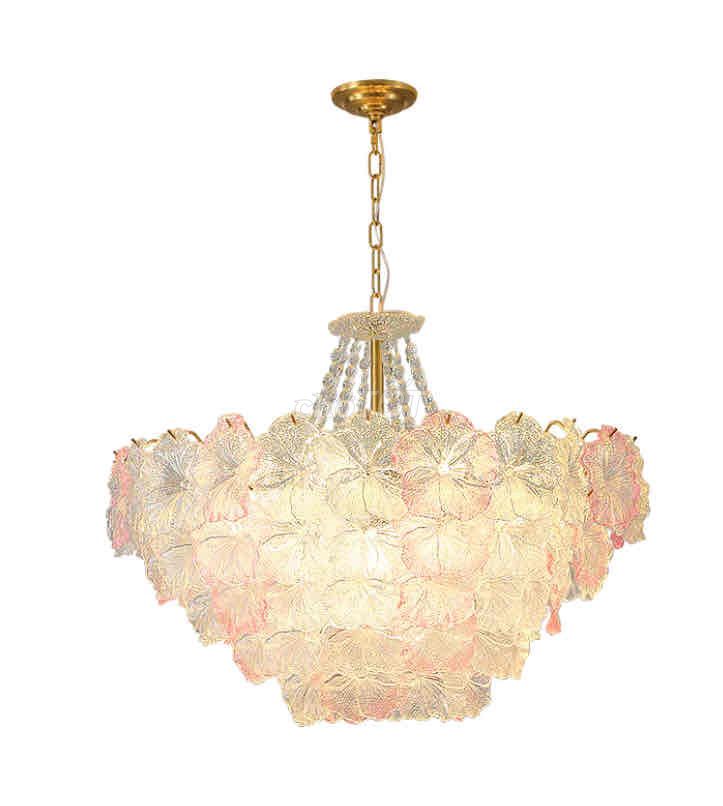 Đèn chùm hoa pha lê thủy tinh Vàng hồng 60cm. Mua bán Đèn tại Quận Nam Từ Liêm Hà Nội được đăng bởi everlyn hình 1