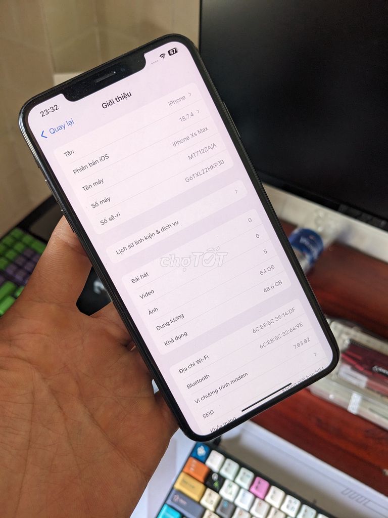 iPhone XS Max - 64GB/QT, bản Hongkong 2sim vật lý. Mua bán Điện thoại tại Quận Liên Chiểu Đà Nẵng được đăng bởi Khang hình 1