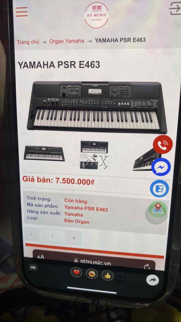 ĐÀN ORGAN YAMAHA PSR E463  MỚI 95%