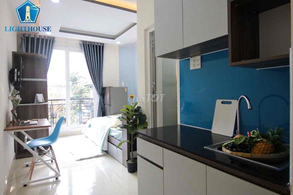 Căn hộ Studio ban công - 28m2 - Full Nội thất - Phan Xích Long.