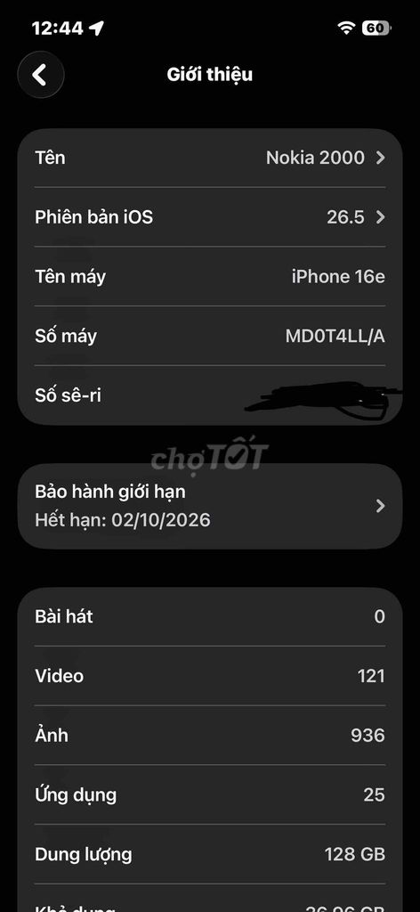 iPhone 16e 128GB. Mua bán Điện thoại tại Thành phố Dĩ An Bình Dương được đăng bởi Tun hình 1