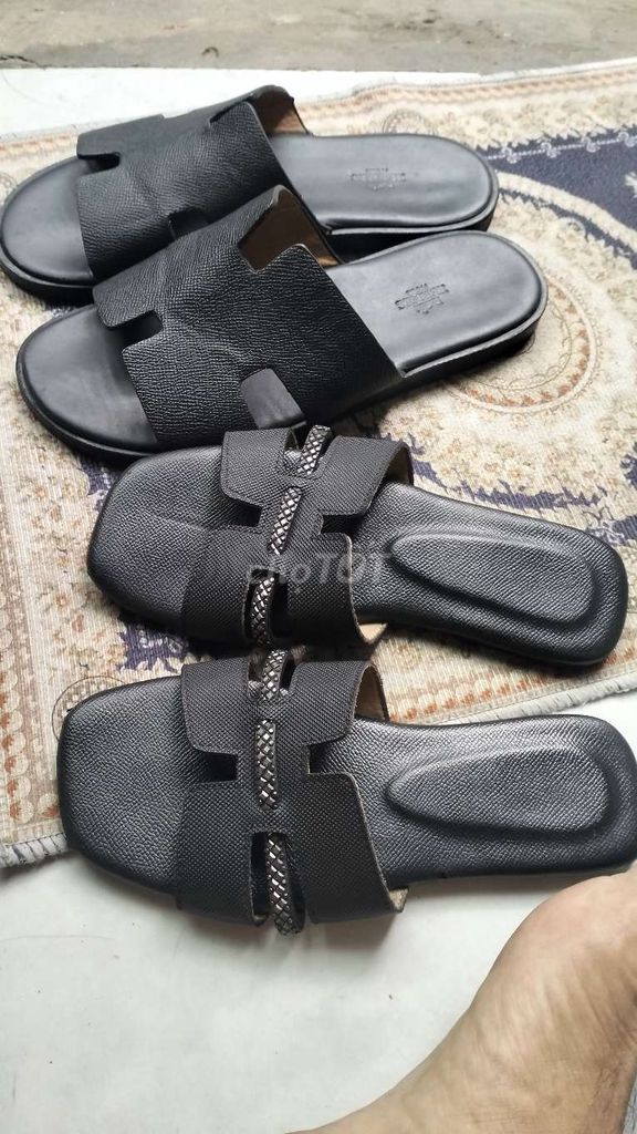 Dép Da Unisex Đen. Mua bán Giày dép tại Quận Ninh Kiều Cần Thơ được đăng bởi Quách Hậu  hình 1