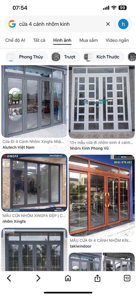 Cửa nhôm sắt 4 cánh. Mua bán Nội thất, đồ gia dụng khác tại Huyện Châu Đức Bà Rịa - Vũng Tàu được đăng bởi Hoàng hình 1