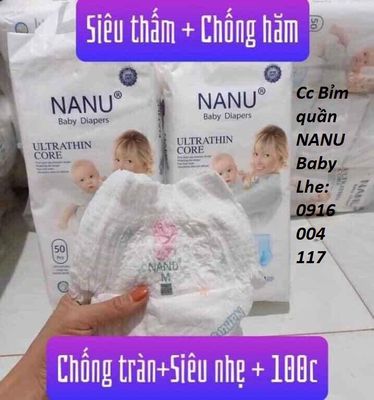 0968680981 - Giá sỉ tã quần Nanu baby xuất nhật siêu mỏng