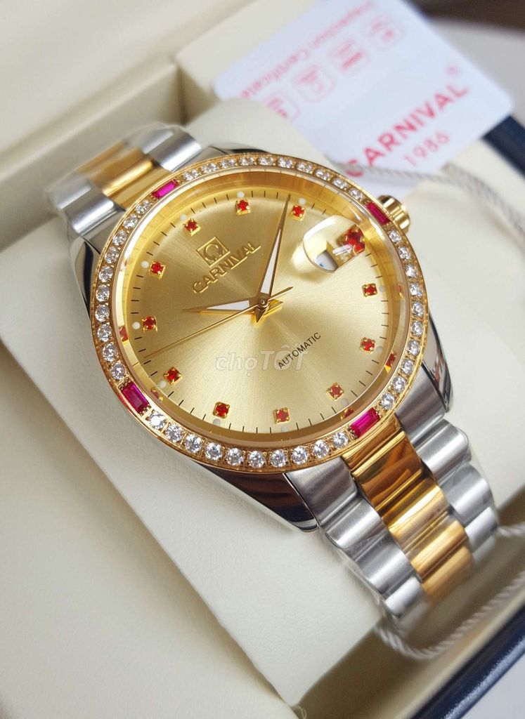 Đồng Hồ Carnival Demi Vàng Cực Sang Kính Sapphire. Mua bán Đồng hồ tại Thành phố Thủ Đức Tp Hồ Chí Minh được đăng bởi Hiếu Nguyễn hình 1