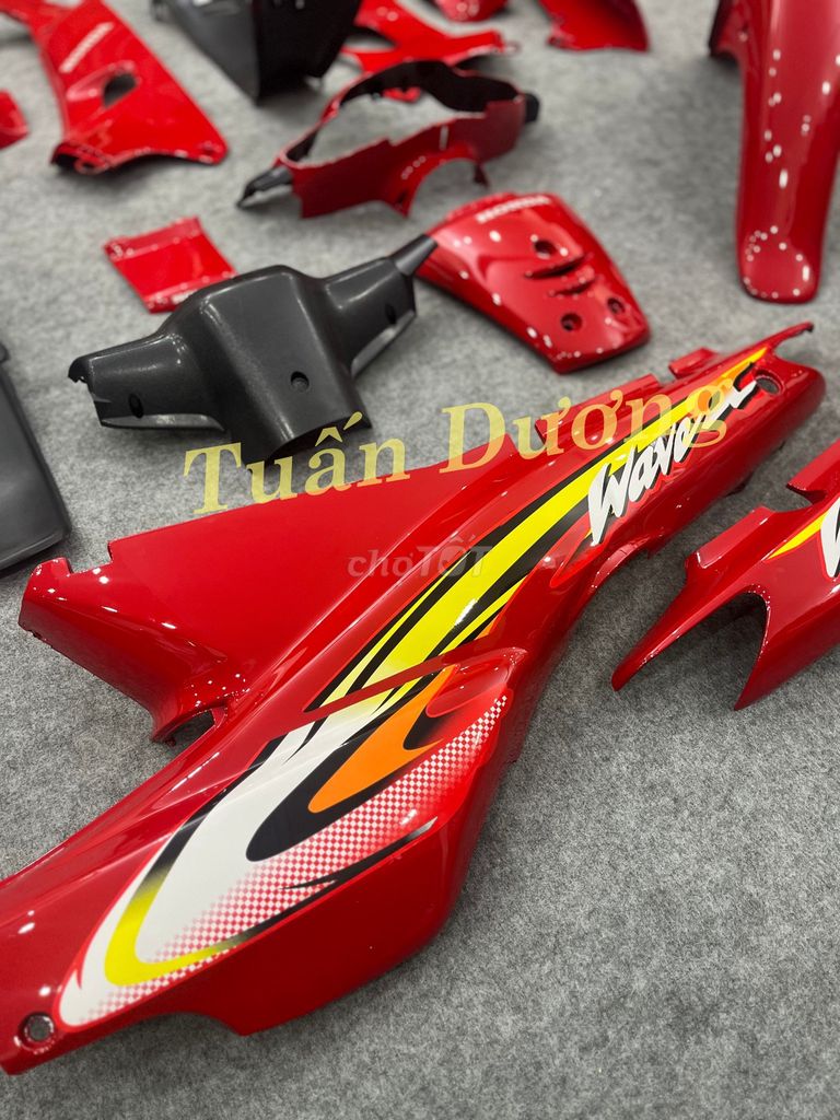 Bộ Nhựa Dàn Áo Xe Máy Wave Alpha Màu Đỏ Cờ Mới. Mua bán Phụ tùng xe tại Quận Hà Đông Hà Nội được đăng bởi Phụ Tùng Xe Tuấn Dương hình 4