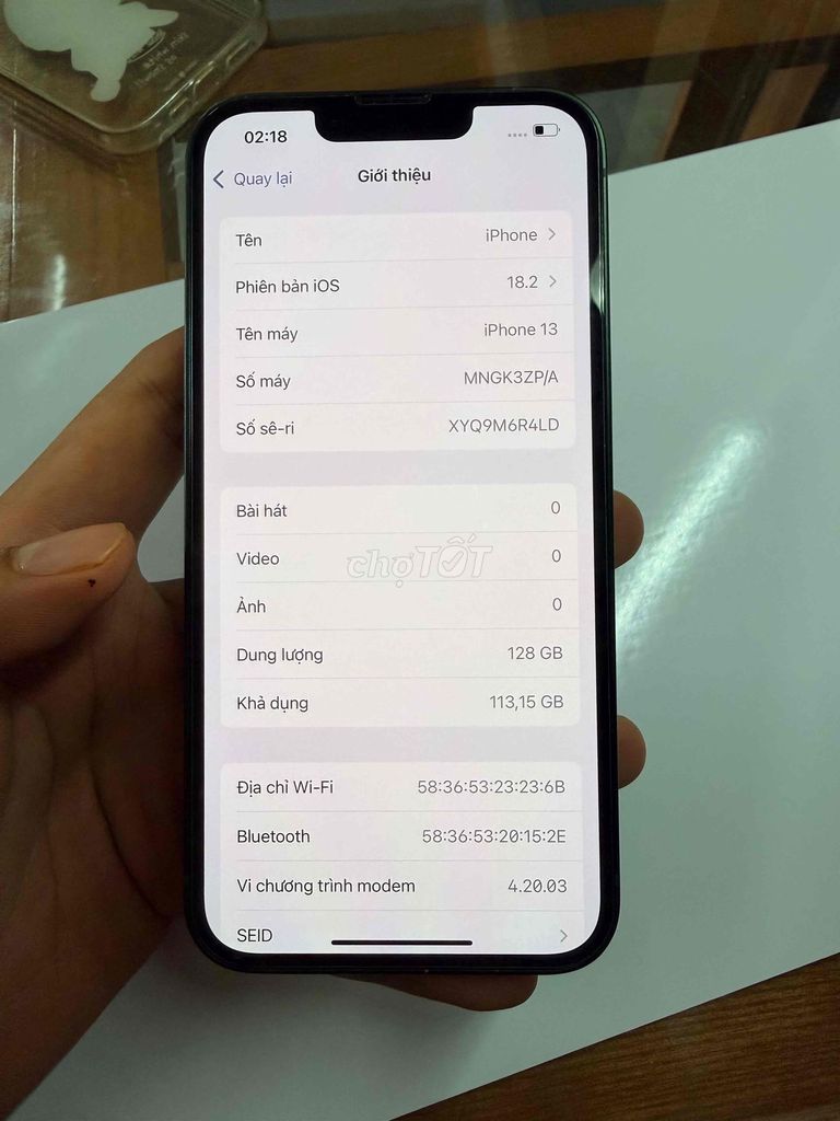 Apple iPhone 13 128GB. Mua bán Điện thoại tại Thành phố Huế Thừa Thiên Huế được đăng bởi Trọng Lê Công hình 1