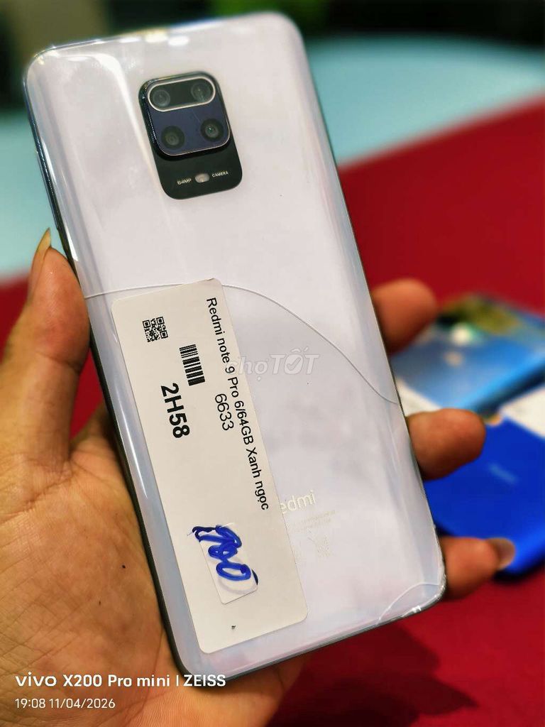 Xiaomi Redmi Note 9 Pro 64GB Trắng Đã sử dụng. Mua bán Điện thoại tại Quận Tân Bình Tp Hồ Chí Minh được đăng bởi Táo Bán Lổ hình 1