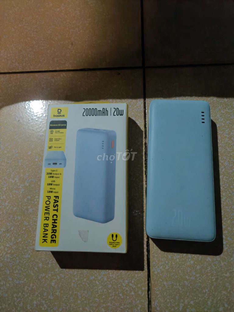 Sạc dự phòng Baseus 20000mAh 20W . Mua bán Phụ kiện (Màn hình, Chuột...) tại Thành phố Mỹ Tho Tiền Giang được đăng bởi Nguyễn Thanh hình 1