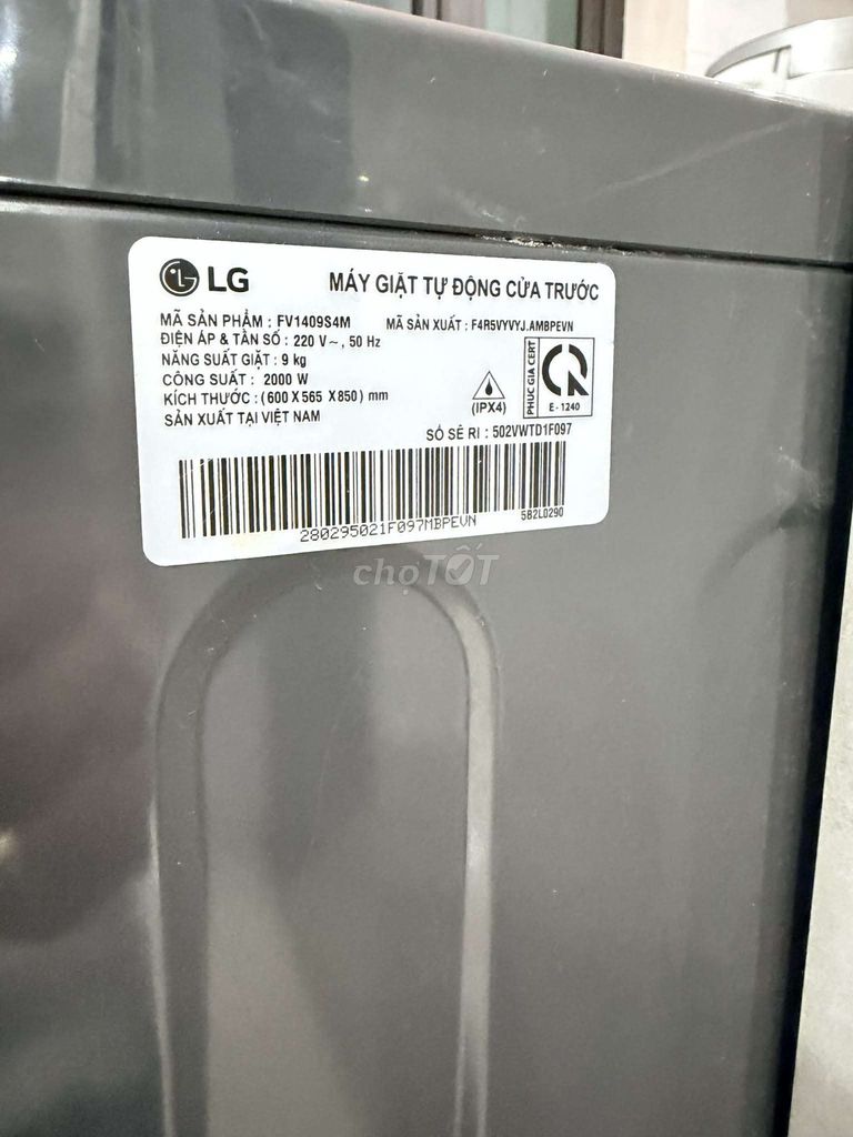 Máy giặt LG 9kg cửa trước. Mua bán Máy giặt tại Quận Cầu Giấy Hà Nội được đăng bởi Hoàng hình 1