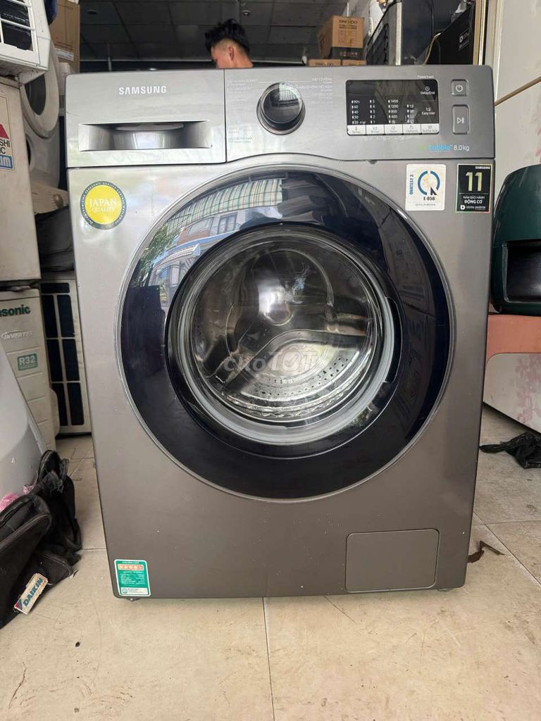 Máy giặt Samsung 8.0kg cửa trước Xám. Mua bán Máy giặt tại Quận Ninh Kiều Cần Thơ được đăng bởi  Điện Lạnh Mekong hình 1