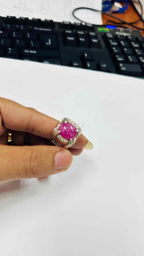 Nhẫn nam đá quý Ruby Lục Yên