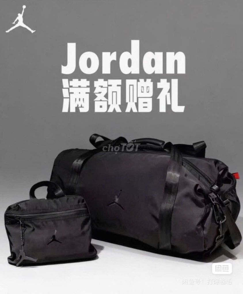 Túi du lịch Jordan vải dù kháng nước Đen. Mua bán Túi xách tại Quận Cẩm Lệ Đà Nẵng được đăng bởi Milochinnut hình 1