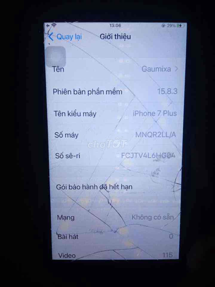 Apple iPhone 7 Plus 32GB Đen Hơi vỡ màn hình. Mua bán Điện thoại tại Quận Hoàng Mai Hà Nội được đăng bởi minh tiến  hình 1