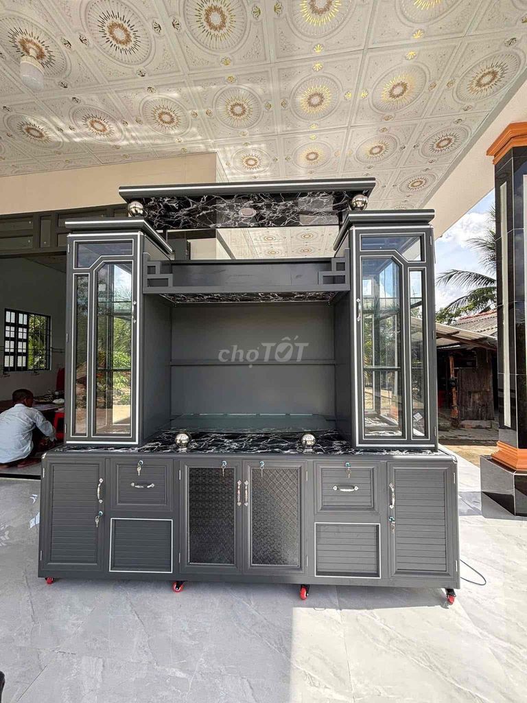 Tủ kệ nhôm xám không gỉ sét. Mua bán Tủ, kệ gia đình tại Huyện Chợ Mới An Giang được đăng bởi Đặng Hiếu Thạnh hình 1