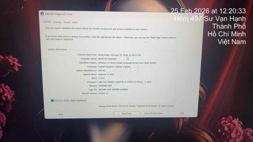 Dell Inspiron 3520 i5-1235U 16GB/512GB. Mua bán Laptop tại Thành phố Phan Thiết Bình Thuận được đăng bởi cs luu hình 1