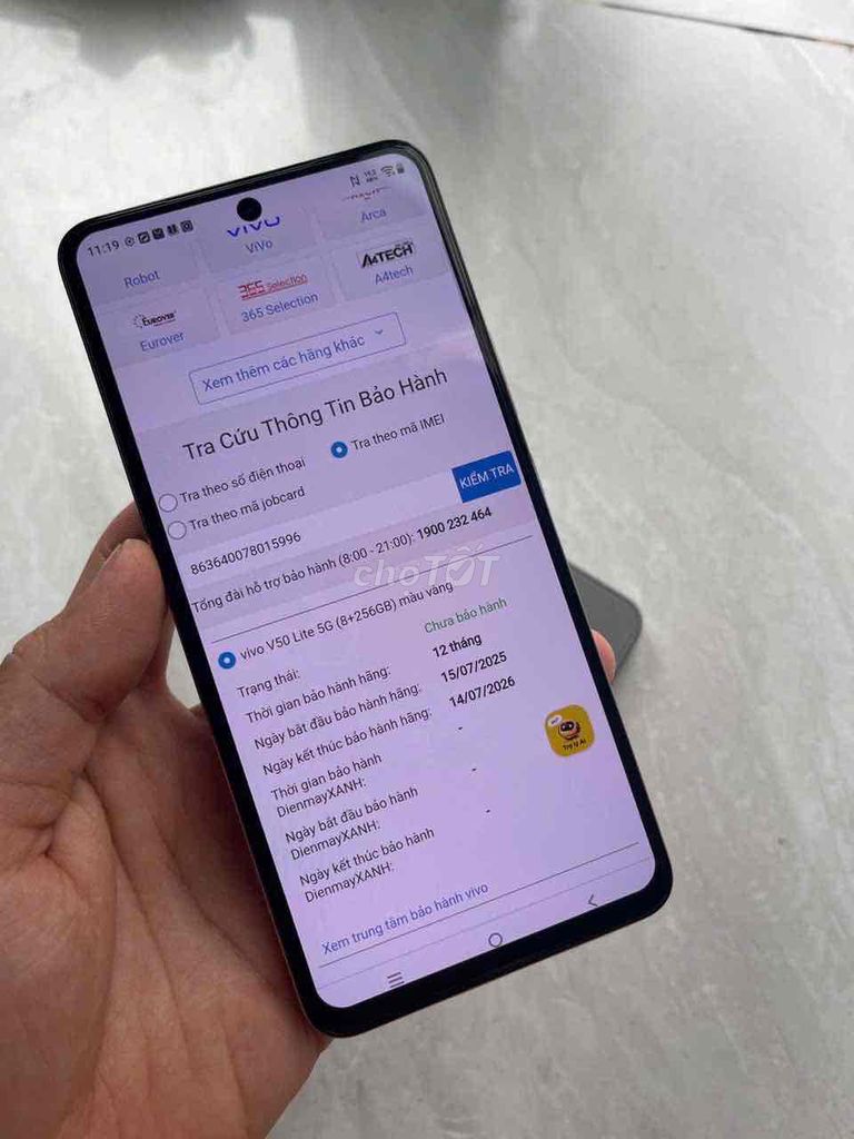 Vivo V50 Lite 5G 8GB/256GB BH 7/2026 TGDD. Mua bán Điện thoại tại Quận 8 Tp Hồ Chí Minh được đăng bởi điện thoại giá rẻ  hình 1