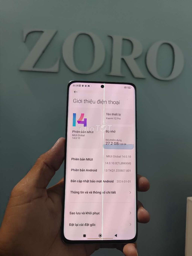 Xiaomi 12 Pro Xanh nhạt 128GB. Mua bán Điện thoại tại Thành phố Sóc Trăng Sóc Trăng được đăng bởi ZORO CHUYÊN SỌC hình 1