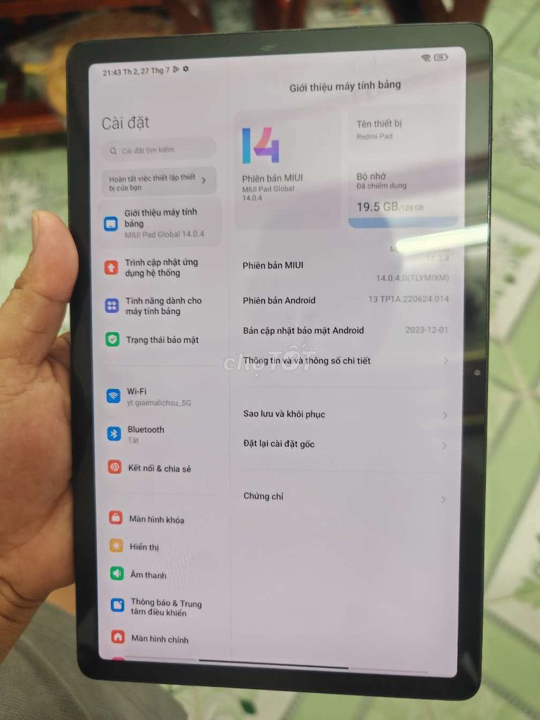 Xiaomi Redmi Pad 4GB/128GB Xám 2022. Mua bán Máy tính bảng tại Quận 11 Tp Hồ Chí Minh được đăng bởi hoang hình 1