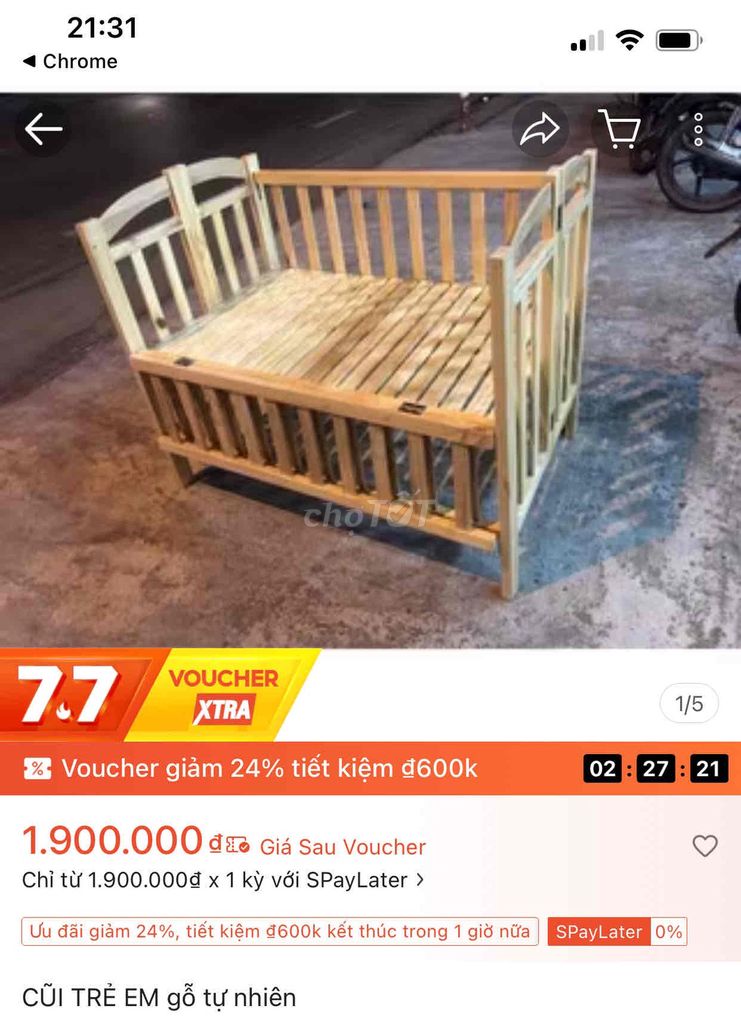 Cũi em bé Gỗ tự nhiên Nâu gỗ Nệm cao su. Mua bán Mẹ và bé tại Thành phố Thủ Đức Tp Hồ Chí Minh được đăng bởi Tỷ hình 1