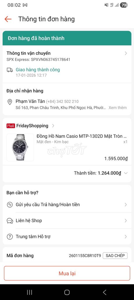 Đồng hồ Casio MTP-1302D Nam. Mua bán Đồng hồ tại Thị xã Phú Mỹ Bà Rịa - Vũng Tàu được đăng bởi Tan hình 1
