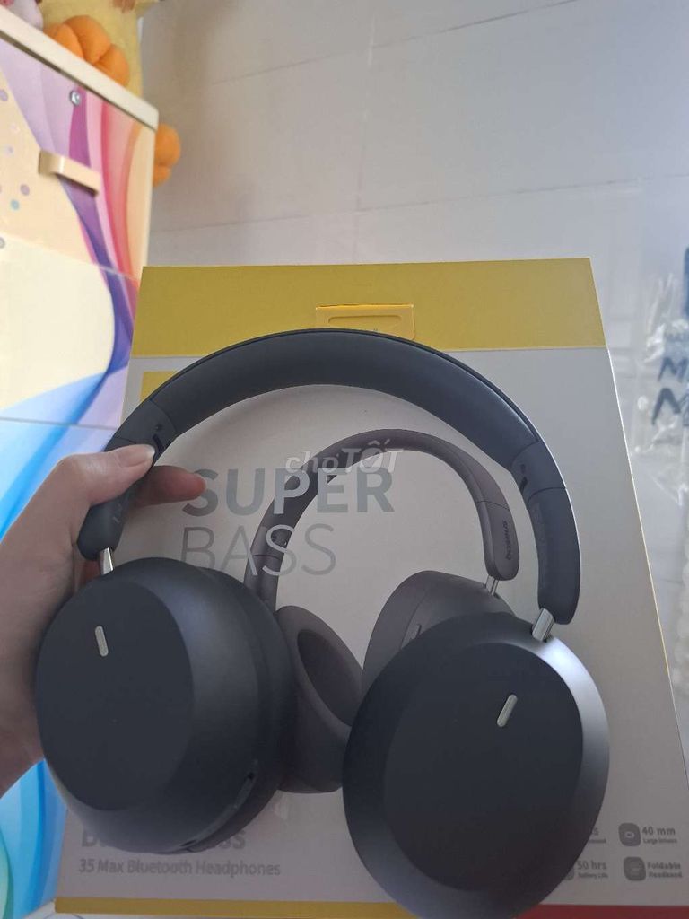 Tai nghe Baseus Max 35 Max Đen Mới. Mua bán Tivi, Âm thanh tại Thành phố Thủ Dầu Một Bình Dương được đăng bởi Jen Glow hình 1