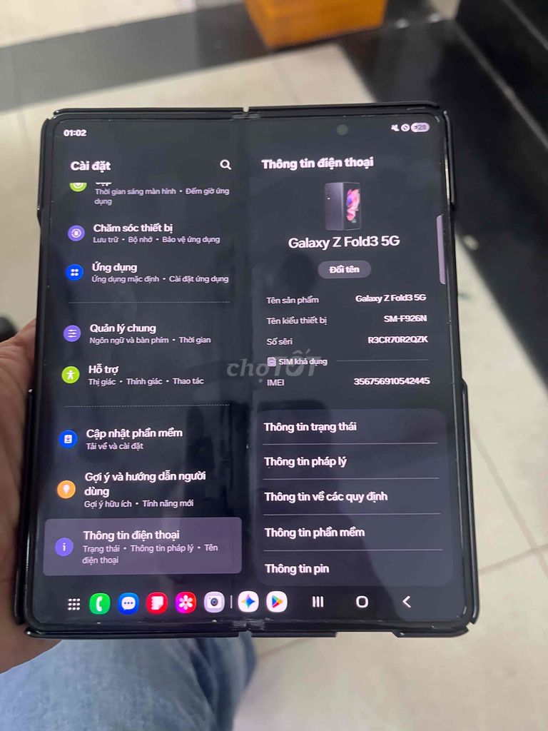 Samsung Galaxy Z Fold3 5G 512GB Đen. Mua bán Điện thoại tại Huyện Hóc Môn Tp Hồ Chí Minh được đăng bởi Hải hình 1