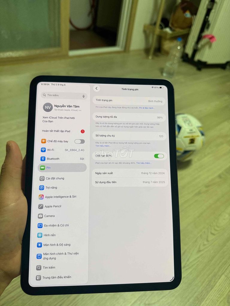Apple iPad Pro 11 inch M4 256GB Xám. Mua bán Máy tính bảng tại Quận Cầu Giấy Hà Nội được đăng bởi Nguyễn Văn Tâm hình 1