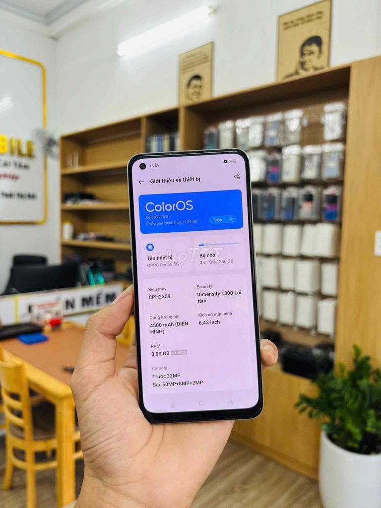 OPPO Reno 8 5G. Mua bán Điện thoại tại Quận Thanh Khê Đà Nẵng được đăng bởi Hoàng Tú Mobile hình 4