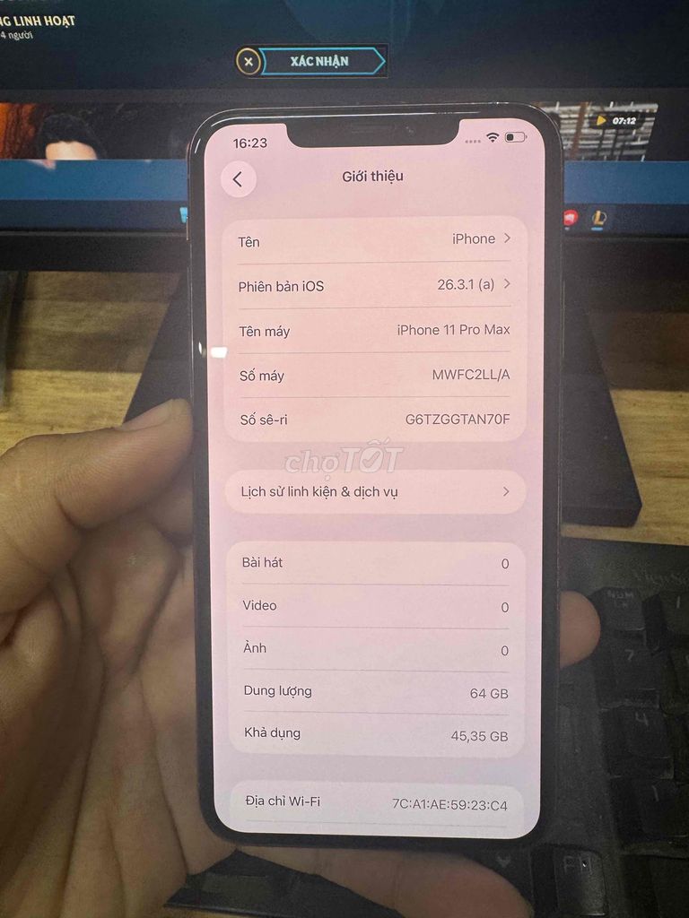 Apple iPhone 11 Pro Max 64GB 98-99% zinall. Mua bán Điện thoại tại Huyện Trảng Bom Đồng Nai được đăng bởi Đạt nguyễn hình 1