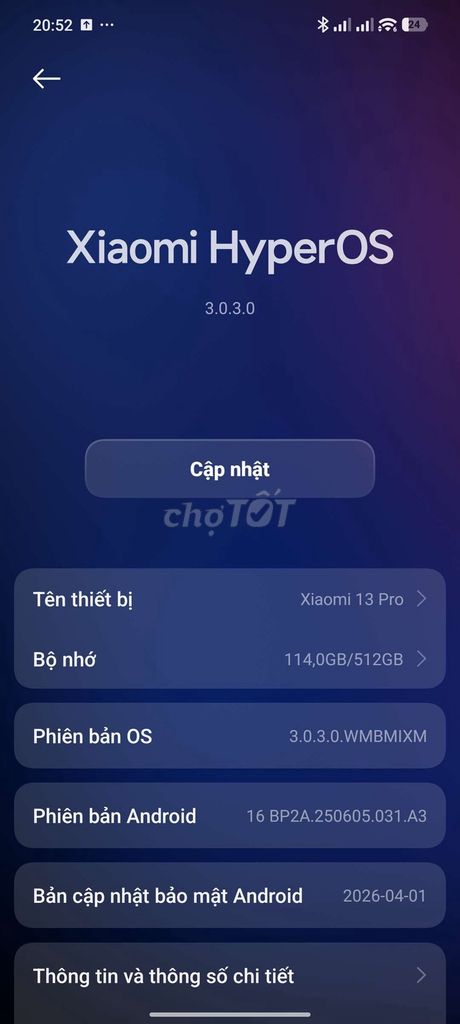 Xiaomi 13 Pro 512GB Đen. Mua bán Điện thoại tại Thành phố Thủ Đức Tp Hồ Chí Minh được đăng bởi NGUYEN  hình 1