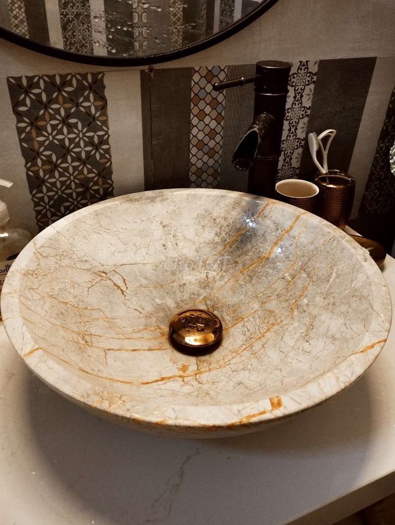 Chậu rửa mặt Đá Trắng bạc vân vàng Mới 99%. Mua bán Thiết bị vệ sinh, nhà tắm tại Thành phố Vũng Tàu Bà Rịa - Vũng Tàu được đăng bởi Mai Phương hình 1