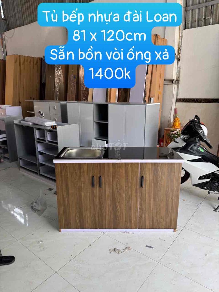 Tủ bếp Nhựa Đài Loan Vân gỗ 81x120cm ✅✅✅. Mua bán Tủ, kệ gia đình tại Quận Gò Vấp Tp Hồ Chí Minh được đăng bởi đồ gỗ CN giá xưởng hình 1
