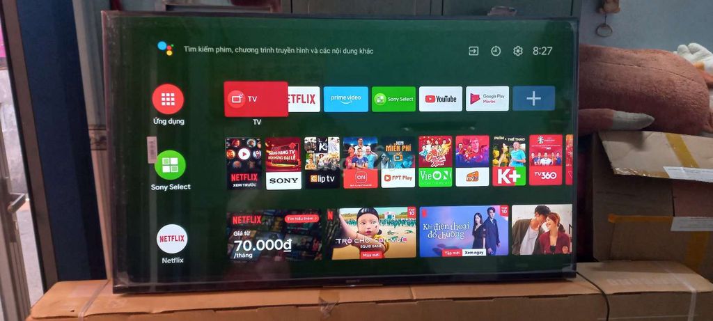 Android Tivi Sony 49inch 4K giọng nói, mẫu 2019