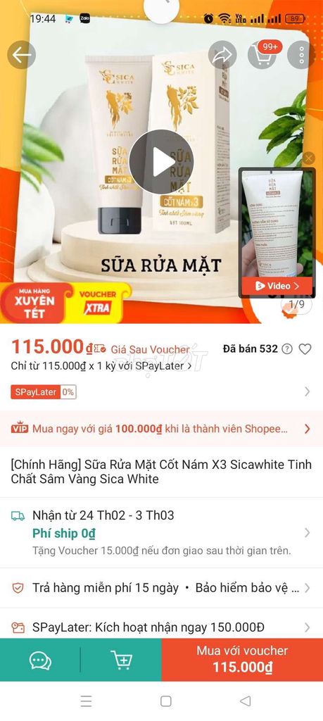 Sữa rửa mặt Sica White Nhân sâm. Mua bán Phụ kiện thời trang khác tại Quận Bình Thuỷ Cần Thơ được đăng bởi Lona Trương hình 1