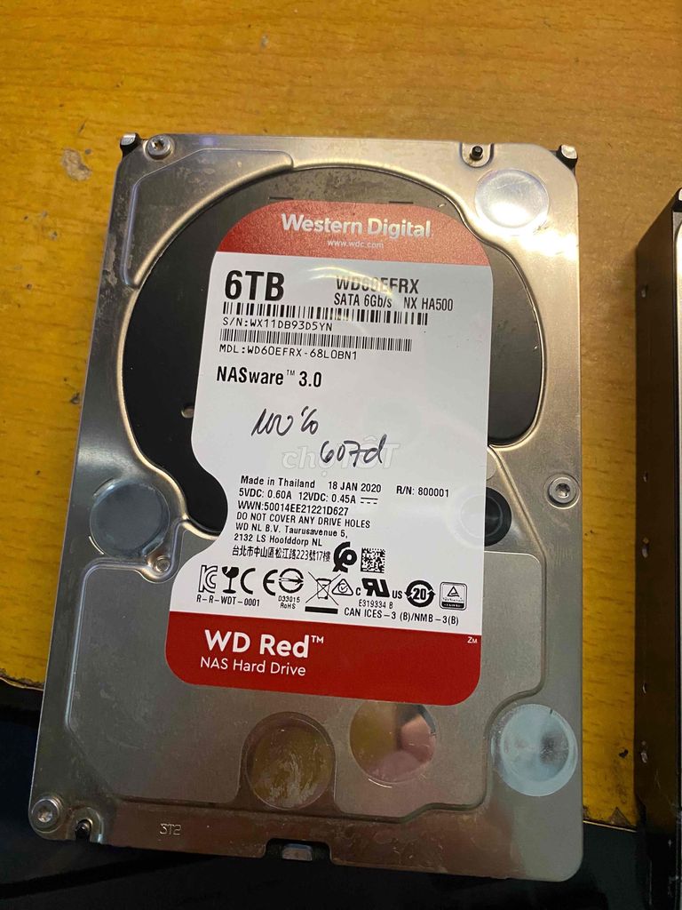 Ổ cứng WD bản red cao cấp 6T sk 100%. Mua bán Linh kiện (RAM, Card...) tại Huyện Trà Ôn Vĩnh Long được đăng bởi maximura hình 1