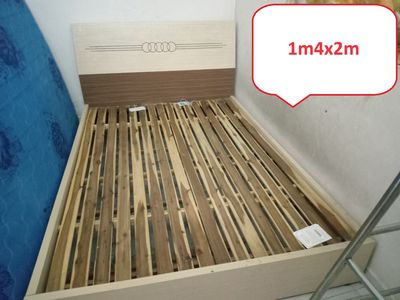 Giường ngủ gỗ MDF chống ẩm, giường 1m4 cũ đẹp