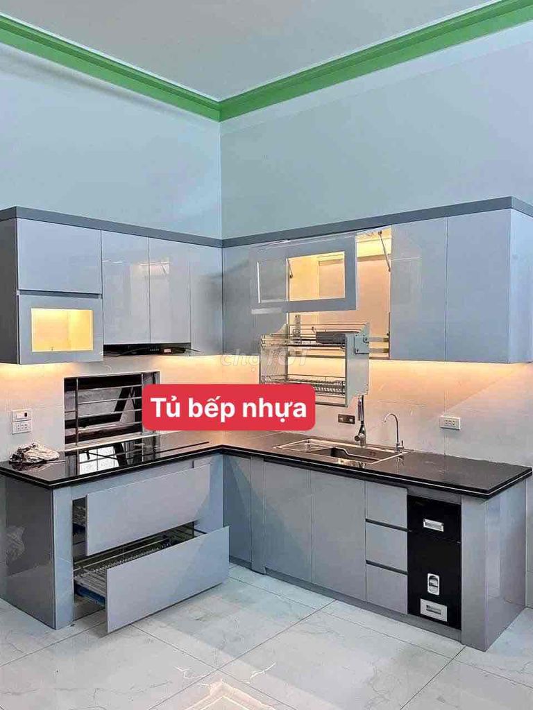 Tủ bếp nhựa cao cấp Xám. Mua bán Tủ, kệ gia đình tại Quận Gò Vấp Tp Hồ Chí Minh được đăng bởi Nội Thất Phúc Trường An hình 1