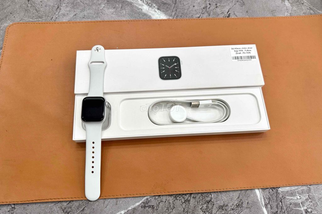 Apple watch S6/40mm nhôm silver fulbox đẹp 99% p96