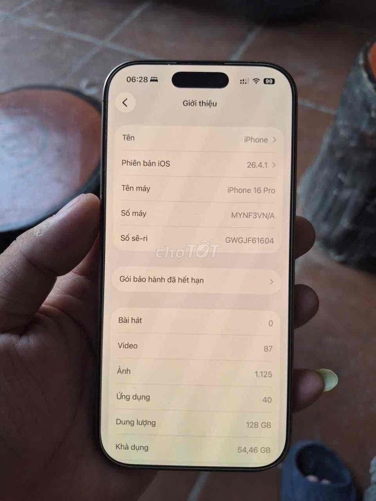 iPhone 16 Pro 128GB Vàng. Mua bán Điện thoại tại Huyện Kim Động Hưng Yên được đăng bởi Thuận hình 1