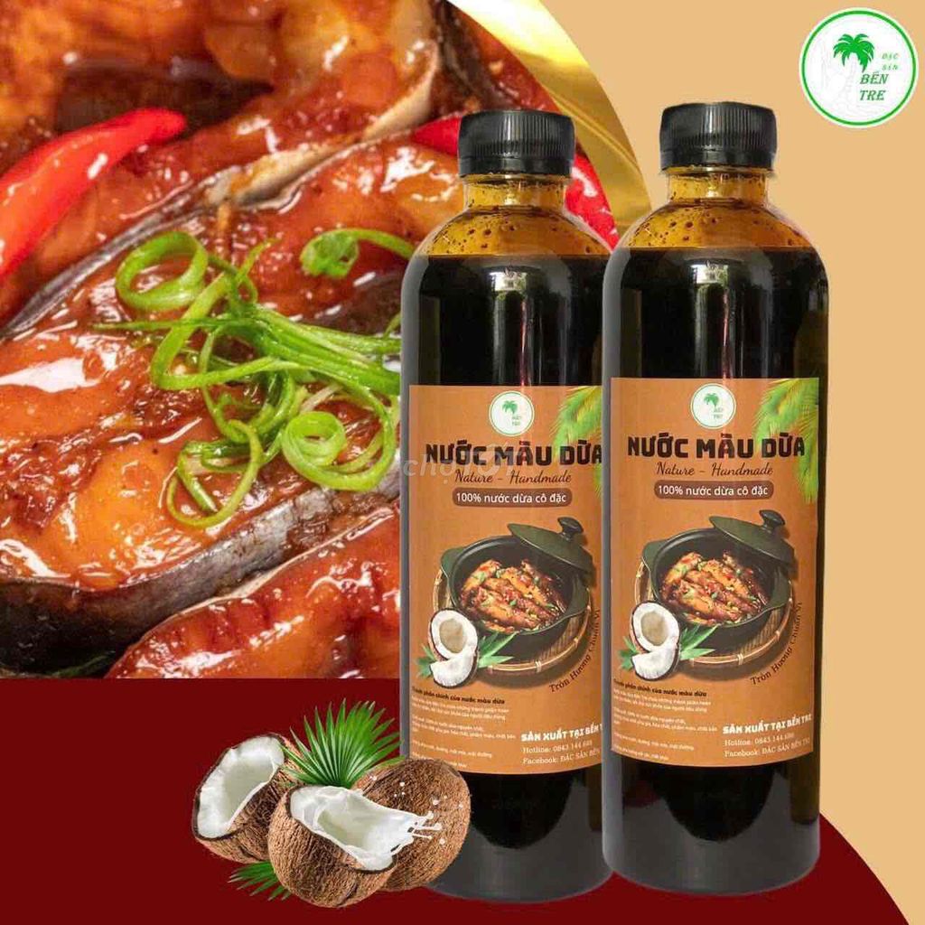 Nước màu dừa bến tre nguyên chất chai 500ml