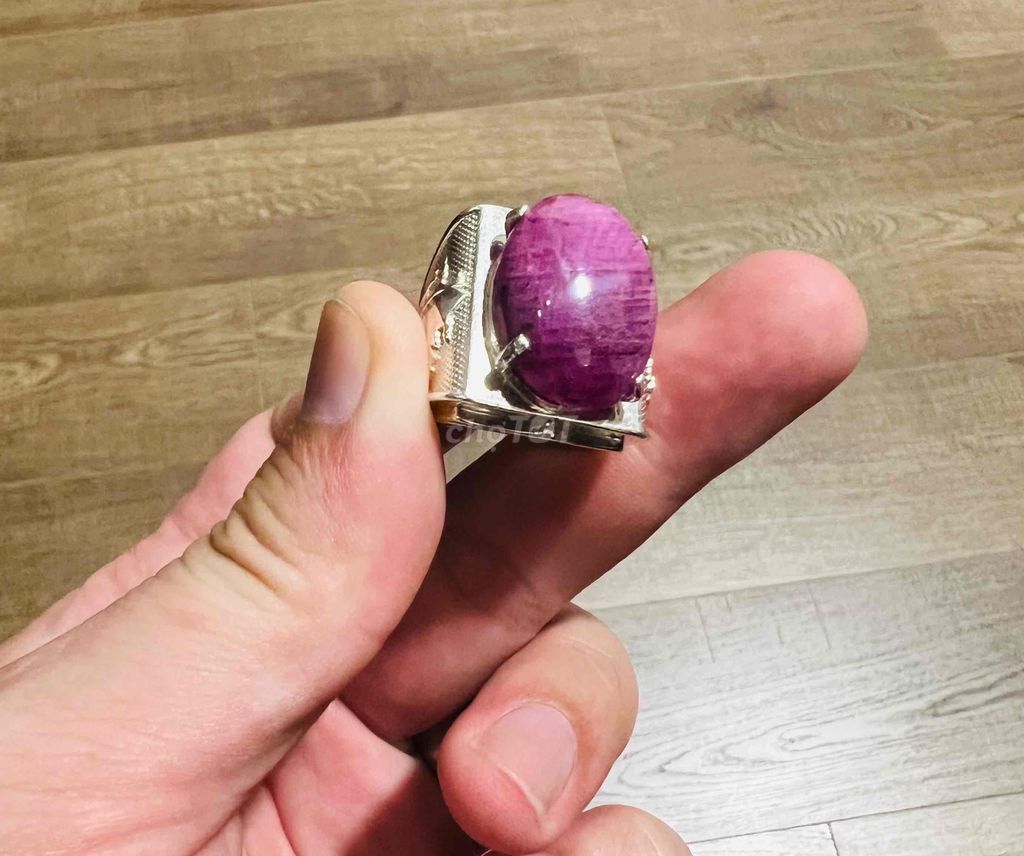 Nhẫn Bạc Nam Đá RuBy Size Bự