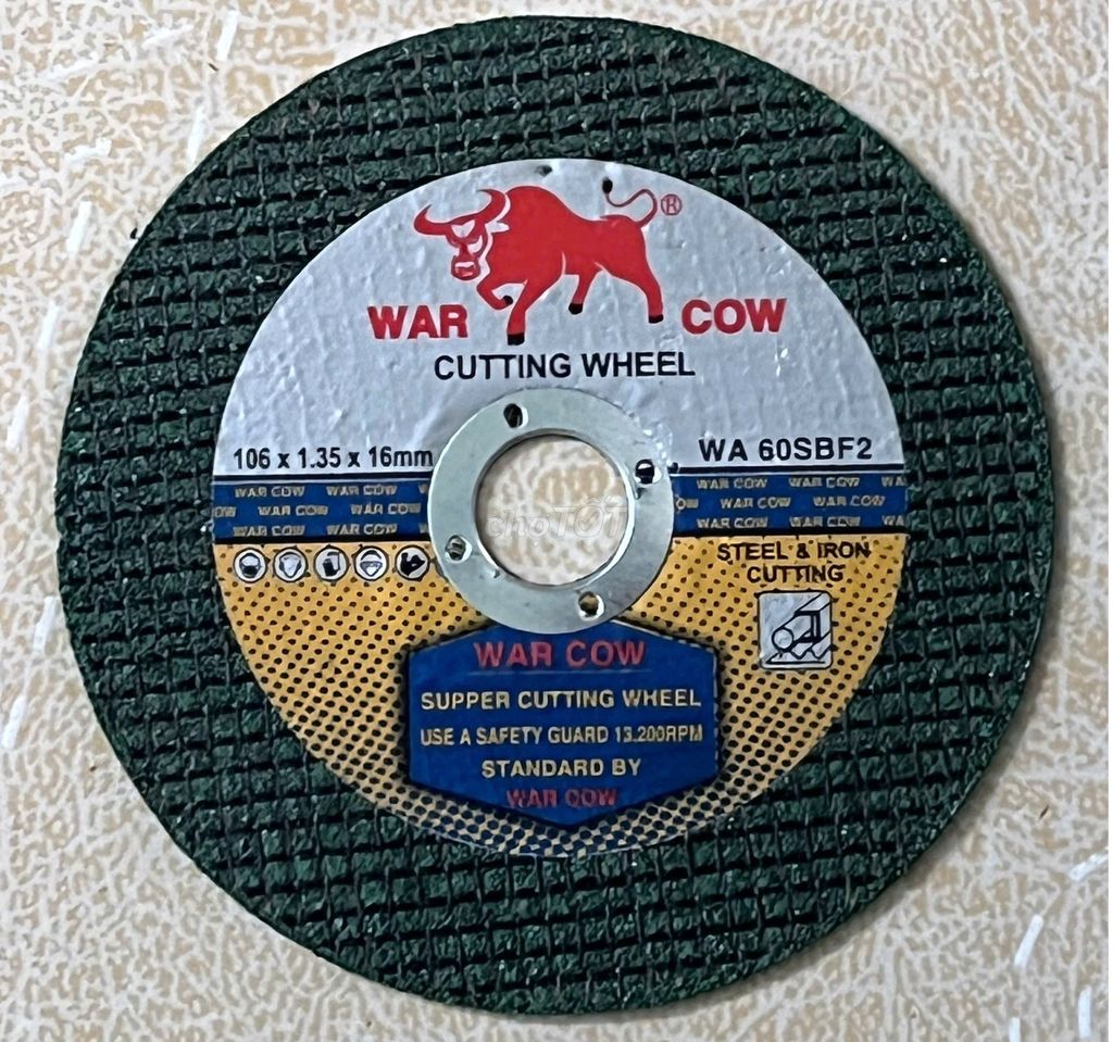 Đĩa cắt WAR COW 106 x 1.35 x 16mm. Mua bán Đồ chuyên dụng, Giống nuôi trồng tại Quận 3 Tp Hồ Chí Minh được đăng bởi Phạm Công Bằng hình 1