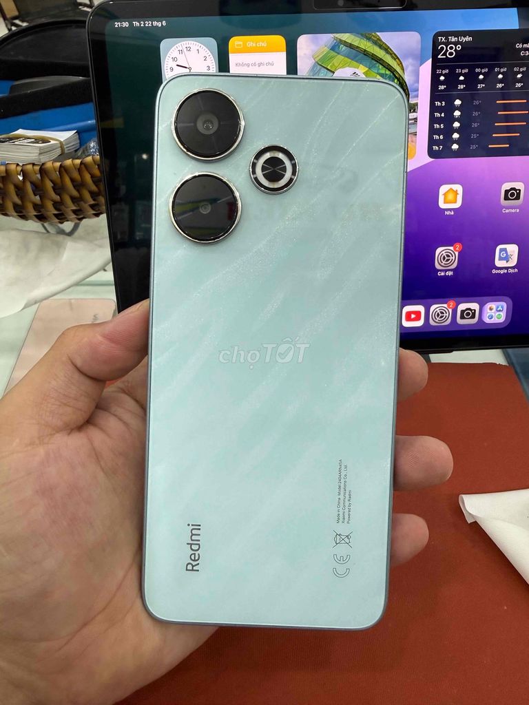 Xiaomi Redmi 13 6GB/128GB Xanh ngọc Đã sử dụng. Mua bán Điện thoại tại Thị xã Tân Uyên Bình Dương được đăng bởi Đỗ Văn Quyền hình 1