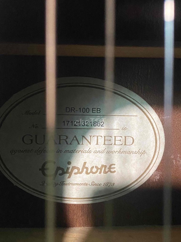 Đàn guitar acoustic Epiphone DR-100 Đen Đã sử dụng. Mua bán Nhạc cụ tại Thành phố Biên Hòa Đồng Nai được đăng bởi Ngô Đức Tuấn Anh hình 1