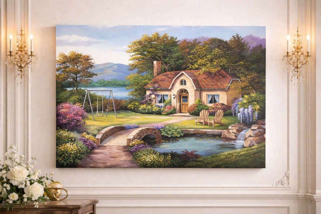 Tranh sơn dầu phong cảnh cao cấp. Mua bán Đồ sưu tầm, đồ cổ tại Huyện Hóc Môn Tp Hồ Chí Minh được đăng bởi Quốc quốc hình 1