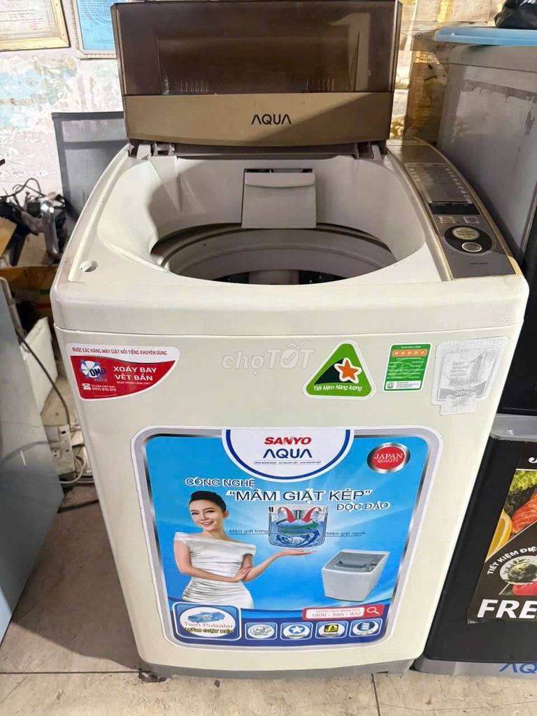 Máy giặt Sanyo 8kg Trắng kem tiết kiệm điện nước. Mua bán Máy giặt tại Quận 7 Tp Hồ Chí Minh được đăng bởi Điện Lạnh Giá Tốt hình 1